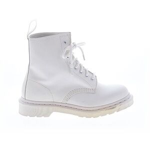White Dr Martens 1460 smooth leather lace up shoes
